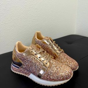 Rose gold sneakers